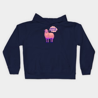 pink peace sheep, peace be with you, peace be with ewe Kids Hoodie